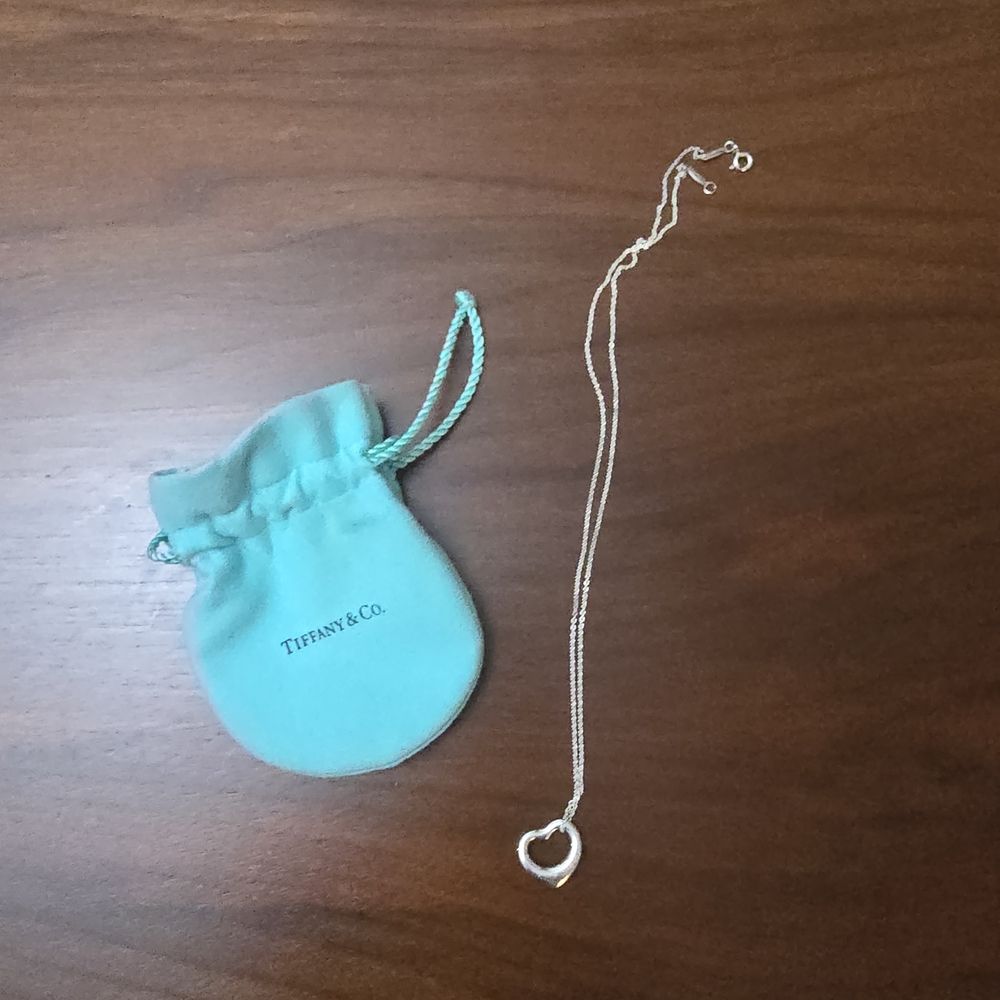 Elsa Peretti 16mm Tiffany & Co. Silver Heart Necklace